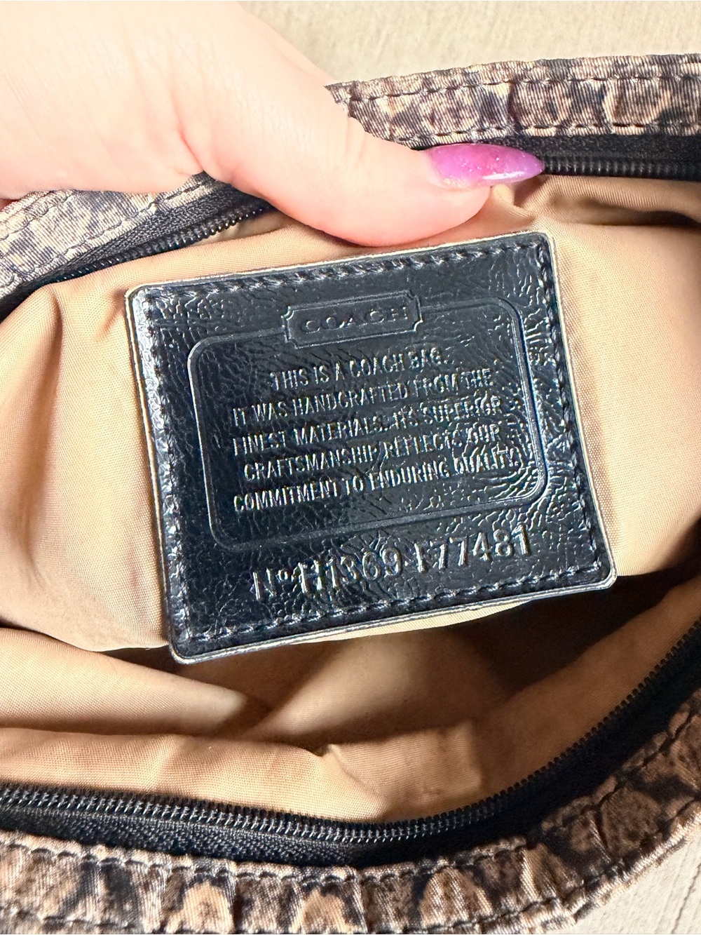 EUC Coach Snake Print Swingpack Crossbody Bag - Picture 5 of 7